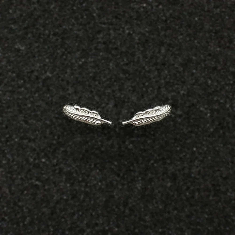 New‎ S925 Feather Stud Earrings